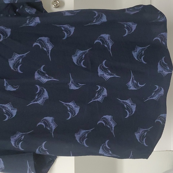 Old Navy Mens XL Chemise Classique Swordfish Navy Blue Button Down Shirt - Picture 12 of 13